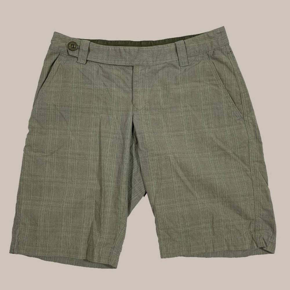 The North Face Women Plaid Light Green Shorts